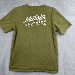Maloja Clothing Men's T-Shirt Green Size M Short Sleeve Mountain Graphic Tee